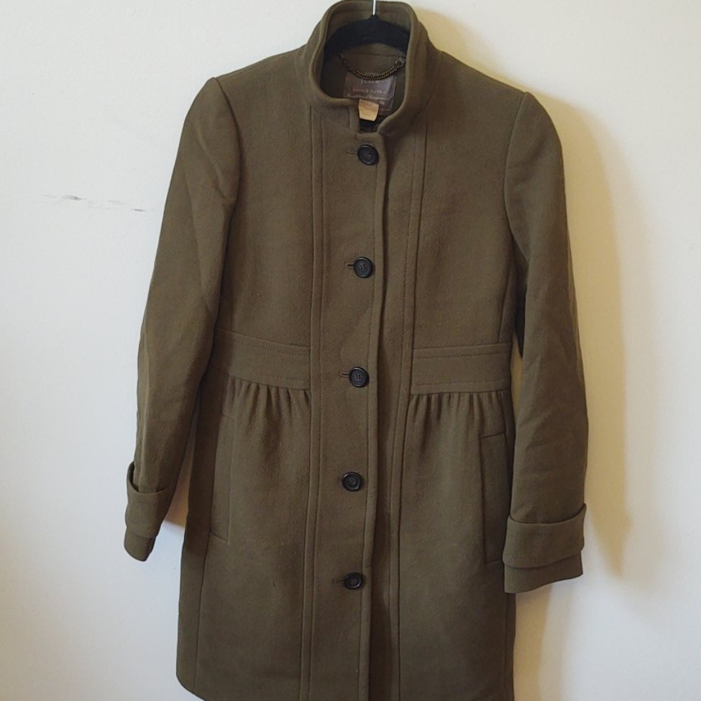 J. Crew Olive Pea Coat